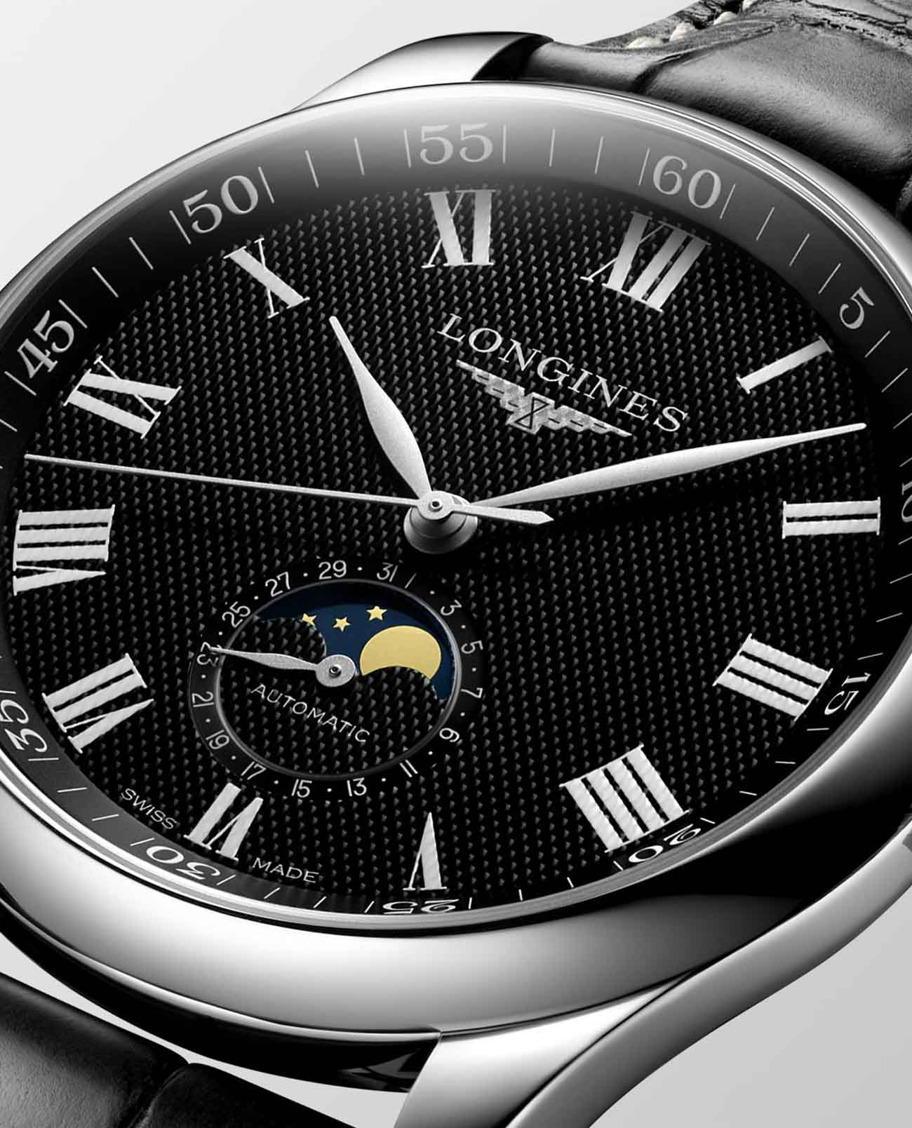 Longines Longines Master Collection L2.919.4.51.7, master collection швейцария мужские часы на браслете кожаный боковой вид
